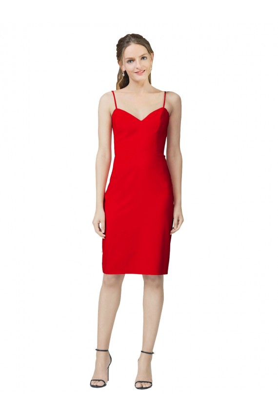 Online Sleeveless Sheath Sweetheart Neckline Formal Crepe Bridesmaid Dress / Prom Homecoming Dress UK