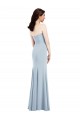 Online Strapless Notch Crepe Bridesmaid Dress / Prom Dress with Front Slit UK