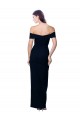 Online Off the Shoulder Long Full Length Formal Crepe Bridesmaid Dress / Prom Dress with Side Split UK