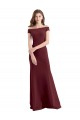 Online Off the Shoulder Fit and Flare Stretch Crepe Bridesmaid Dress / Prom Dress UK