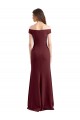 Online Off the Shoulder Fit and Flare Stretch Crepe Bridesmaid Dress / Prom Dress UK