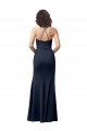 Online Sweetheart Fit and Flare Stretch Formal Crepe Bridesmaid Dress / Prom Dress with Side Slit and Strappy Back UK