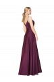 Online High Neck Spaghetti Straps Long V-Back Formal Crepe Bridesmaid Dress / Prom Dress UK