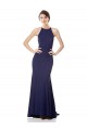 Online High Neck Fishtail Formal Crepe Bridesmaid Dress / Prom Dress with Open Back Detail UK