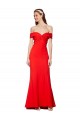 Online Cross Front and Back Bardot Sleeveless Formal Crepe Maxi Bridesmaid Dress / Prom Dress UK