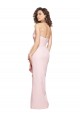 Online Strapless Long Full Length Ruffles Low Back Formal Crepe Bridesmaid Dress / Prom Dress UK