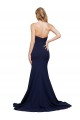 Online Fit and Flare Sweetheart Long Formal Crepe Bridesmaid Dress / Prom Dress with Sweep Train UK