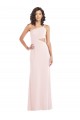 Online Flirty One Shoulder Midriff Cutout Maxi Formal Crepe Bridesmaid Dress / Prom Dress UK