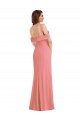 Online One Shoulder Draped Cuff Maxi Bridesmaid Dress / Prom Dress with Front Slit UK