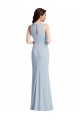 Online Halter Maxi Bridesmaid Dress / Prom Dress with Cascade Ruffle Slit UK