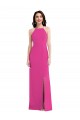 Online Open Back High Neck Halter Trumpet Formal Crepe Bridesmaid Dress / Prom Dress UK