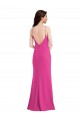 Online Open Back High Neck Halter Trumpet Formal Crepe Bridesmaid Dress / Prom Dress UK