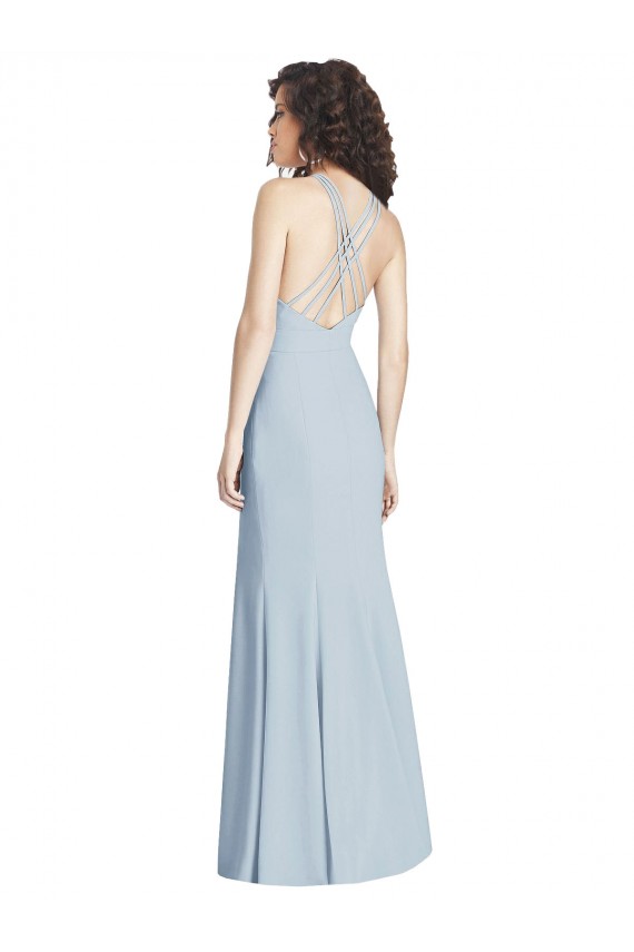 Online Criss Cross Open Back Trumpet Bridesmaid Dress / Prom Dress UK