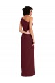 Online Sleek One Shoulder Long Formal Crepe Bridesmaid Dress / Prom Dress with Daring Slit UK
