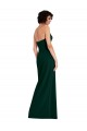 Online Scooped Strapless Neckline Formal Crepe Bridesmaid Dress / Prom Dress with Side Slit UK