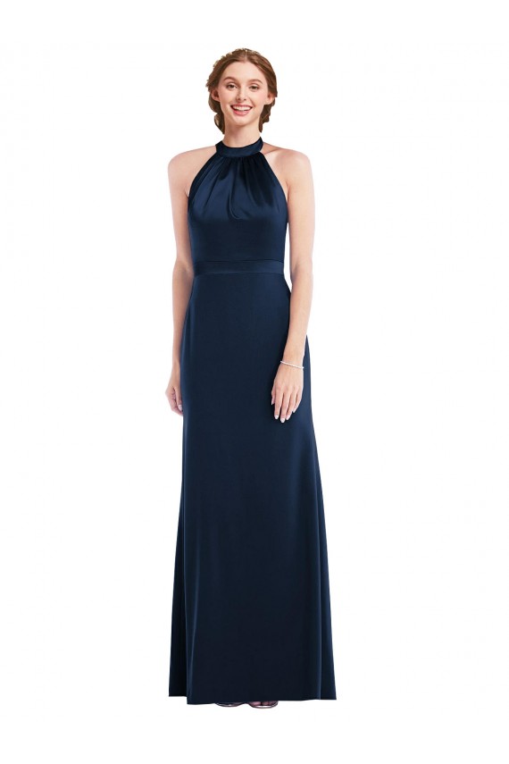 Online High Neck Open Back Long Maxi Bridesmaid Dress / Prom Dress UK