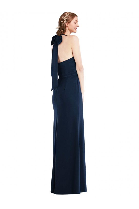 Online High Neck Open Back Long Maxi Bridesmaid Dress / Prom Dress UK