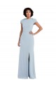 Online Cap Sleeve Cutout Tie Back Trumpet Bridesmaid Dress UK