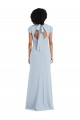 Online Cap Sleeve Cutout Tie Back Trumpet Bridesmaid Dress UK