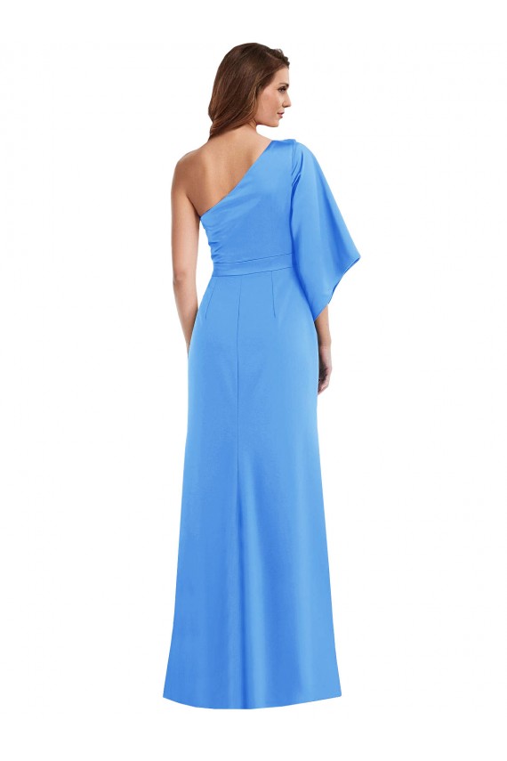 Online One Shoulder Bell Sleeves Trumpet Bridesmaid Dress / Prom Dress UK