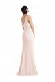 Online Skinny Strap Deep V-Neck Trumpet Formal Crepe Bridesmaid Dress / Prom Dress with Front Slit UK