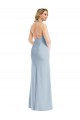 Online Plunge Neck Halter Backless Trumpet Bridesmaid Dress / Prom Dress with Front Slit UK