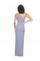 Online Floor Length One Shoulder Formal Crepe Bridesmaid Dress / Prom Dress with Pencil Skirt and Side Split UK