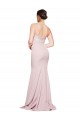 Online Straight Neck Long Strapless Formal Crepe Bridesmaid Dress / Prom Dress with Soft Tulle Overlay and Small Train UK