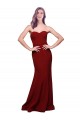 Online Long Full Length Sweetheart Slim Formal Crepe Bridesmaid Dress / Prom Dress with Strapless Bodice UK