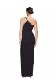 Online Long Floor Length Formal Crepe Bridesmaid Dress / Prom Dress with Side Split and One Strap UK