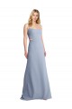 Online Feminine Scoop Neckline Long Crepe Slip Bridesmaid Dress / Prom Dress  UK