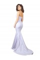 Online Simple Long Strapless Sweetheart Mermaid Crepe Beach Wedding Dress UK