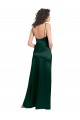 Online Long Slim Scoop Neck Formal Stretch Satin Bridesmaid Dress / Prom Dress with Open Back UK