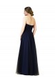 Online Draped Bodice Sweeheart Long Tulle Bridesmaid Dress UK