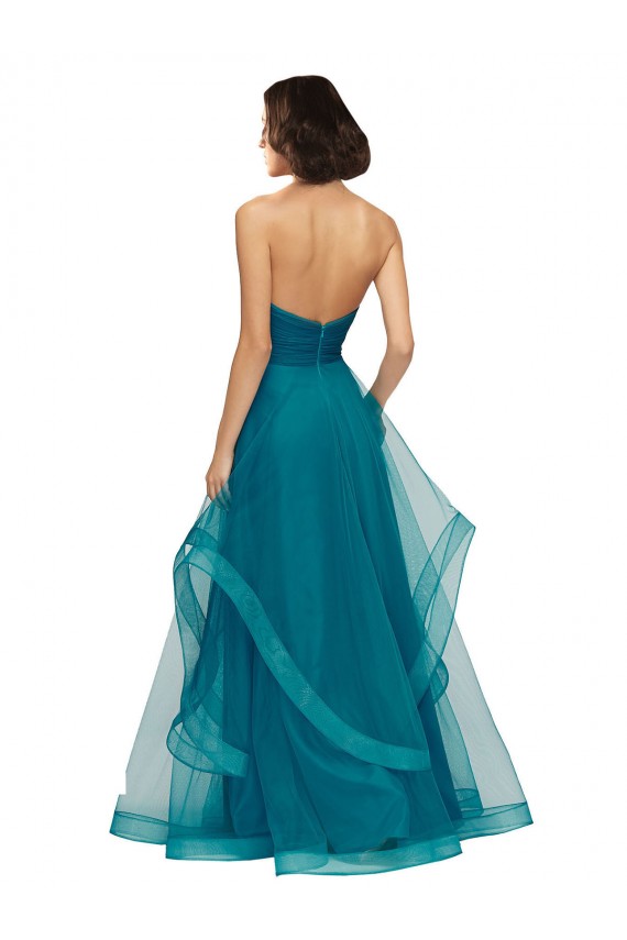 Online Sweetheart Tulle Bridesmaid Dress with Wide Waistband UK