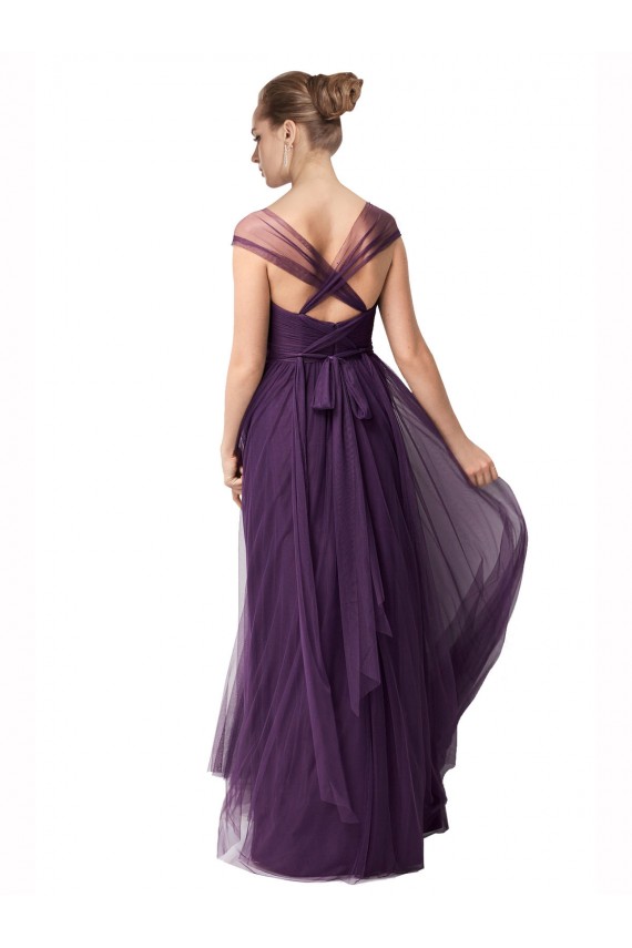 Online Full Length Long Tulle Bridesmaid Dress with Sweetheart Neckline UK
