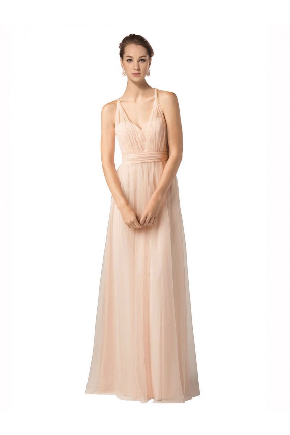 Online Sweetheart A-Line Tulle Bridesmaid Dress with Shirred Bodice UK