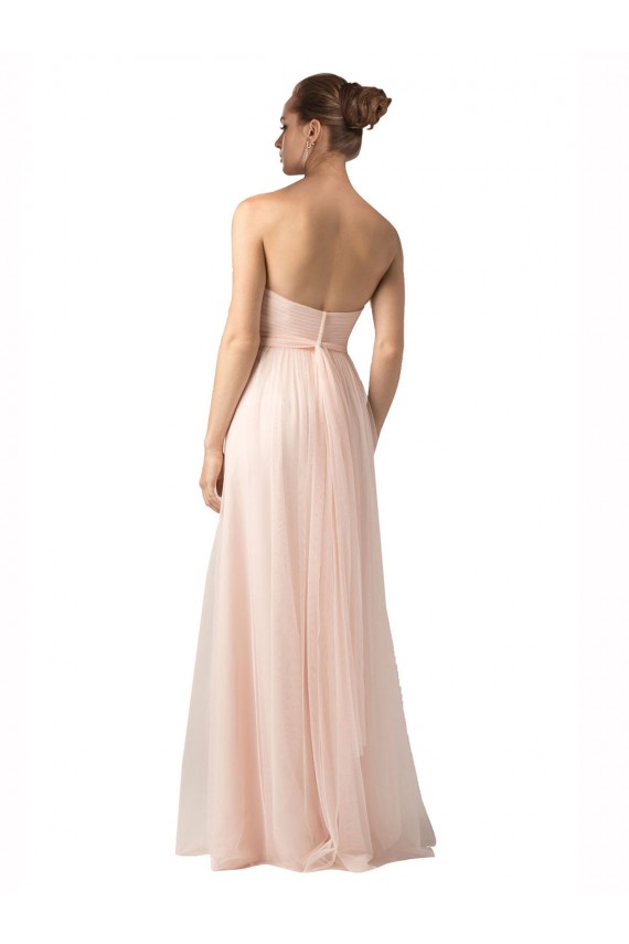 Online Sweetheart A-Line Tulle Bridesmaid Dress with Shirred Bodice UK