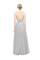 Online Long Twisted Sweetheart Neckline Tulle Bridesmaid Dress UK