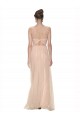 Online Long Tulle Bridesmaid Dress with Illusion Neck UK