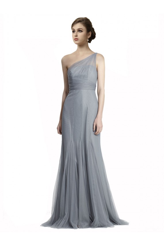 Online One Shoulder Tulle Fit and Flare Bridesmaid Dress UK