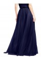 Online Long A-Line High Neck Halter Tulle Bridesmaid Dress UK