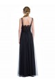 Online Full Length Tulle Bridesmaid Dress with Lace Bodice and Soft Tulle Illusion Top UK