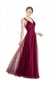 Online Long Sweetheart Tulle Bridesmaid Dress with Straps and Criss Cross Back UK