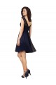 Online Short Bateau Neck Tulle Cocktail Bridesmaid Dress with Lace Bodice UK