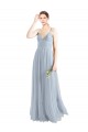 Online Spaghetti Straps V-Neck Slim A-Line Tulle Bridesmaid Dress UK
