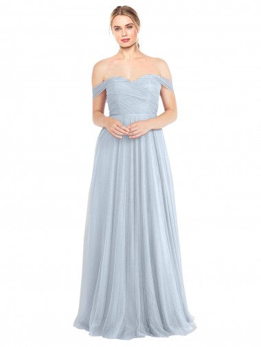 Online Sweetheart Neckline Off the Shoulder Tulle Bridesmaid Dress UK