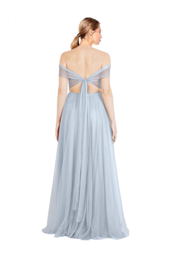 Online Sweetheart Neckline Off the Shoulder Tulle Bridesmaid Dress UK