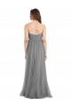 Online Shirred Strapless Bodice Long Tulle Bridesmaid Dress with Sweetheart Neckline UK