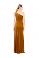 Online Sleek One Shoulder Long Formal Velvet Bridesmaid Dress / Prom Dress UK